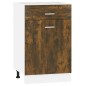 Mobile con Cassetto Rovere Fumo 50x46x81,5 cm Legno Multistrato Mobile con Cassetto Rovere Fumo 50x46x81,5 cm Legno Multistrato