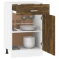 Mobile con Cassetto Rovere Fumo 50x46x81,5 cm Legno Multistrato Mobile con Cassetto Rovere Fumo 50x46x81,5 cm Legno Multistrato