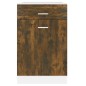 Mobile con Cassetto Rovere Fumo 50x46x81,5 cm Legno Multistrato Mobile con Cassetto Rovere Fumo 50x46x81,5 cm Legno Multistrato