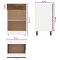 Mobile con Cassetto Rovere Fumo 50x46x81,5 cm Legno Multistrato Mobile con Cassetto Rovere Fumo 50x46x81,5 cm Legno Multistrato