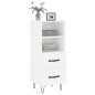 Credenza Bianca 34,5x34x90 cm in Legno Multistrato Credenza Bianca 34,5x34x90 cm in Legno Multistrato