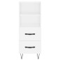 Credenza Bianca 34,5x34x90 cm in Legno Multistrato Credenza Bianca 34,5x34x90 cm in Legno Multistrato