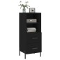 Credenza Nero 34,5x34x90 cm in Legno Multistrato Credenza Nero 34,5x34x90 cm in Legno Multistrato