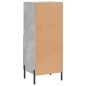 Credenza Grigio Cemento 34,5x34x90 cm in Legno Multistrato