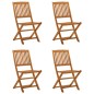 Set da Pranzo per Giardino 5 pz in Legno Massello di Acacia Set da Pranzo per Giardino 5 pz in Legno Massello di Acacia