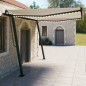 vidaXL Tenda da Sole Retrattile Manuale con LED 4x3 m Crema vidaXL Tenda da Sole Retrattile Manuale con LED 4x3 m Crema