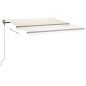 vidaXL Tenda da Sole Retrattile Manuale con LED 4x3 m Crema vidaXL Tenda da Sole Retrattile Manuale con LED 4x3 m Crema