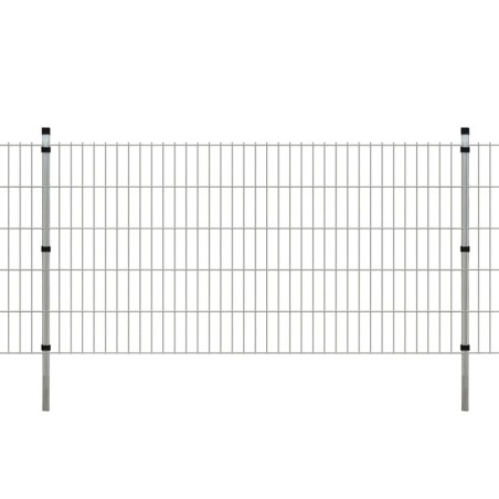 Pali per Recinzione 20 pz Argento 150 cm in Acciaio Zincato