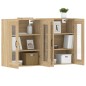 vidaXL Armadietti a Parete 2 pz Rovere Sonoma in Legno Multistrato vidaXL Armadietti a Parete 2 pz Rovere Sonoma in Legno Multistrato