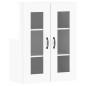 Armadietti a Parete 2 pz Bianco Lucido in Legno Multistrato Armadietti a Parete 2 pz Bianco Lucido in Legno Multistrato