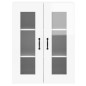 Armadietti a Parete 2 pz Bianco Lucido in Legno Multistrato Armadietti a Parete 2 pz Bianco Lucido in Legno Multistrato