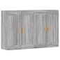 Armadietti a Parete 2 pz Grigio Sonoma in Legno Multistrato Armadietti a Parete 2 pz Grigio Sonoma in Legno Multistrato