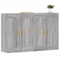 Armadietti a Parete 2 pz Grigio Sonoma in Legno Multistrato Armadietti a Parete 2 pz Grigio Sonoma in Legno Multistrato