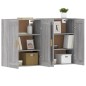 Armadietti a Parete 2 pz Grigio Sonoma in Legno Multistrato Armadietti a Parete 2 pz Grigio Sonoma in Legno Multistrato
