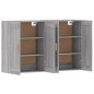 Armadietti a Parete 2 pz Grigio Sonoma in Legno Multistrato Armadietti a Parete 2 pz Grigio Sonoma in Legno Multistrato