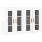 Armadietti a Parete 2 pz Bianco Lucido in Legno Multistrato Armadietti a Parete 2 pz Bianco Lucido in Legno Multistrato