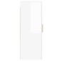 Armadietti a Parete 2 pz Bianco Lucido in Legno Multistrato Armadietti a Parete 2 pz Bianco Lucido in Legno Multistrato