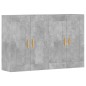 vidaXL Armadietti a Parete 2 pz Grigio Cemento in Legno Multistrato vidaXL Armadietti a Parete 2 pz Grigio Cemento in Legno Multistrato