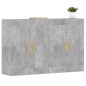 vidaXL Armadietti a Parete 2 pz Grigio Cemento in Legno Multistrato vidaXL Armadietti a Parete 2 pz Grigio Cemento in Legno Multistrato