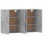 vidaXL Armadietti a Parete 2 pz Grigio Cemento in Legno Multistrato vidaXL Armadietti a Parete 2 pz Grigio Cemento in Legno Multistrato