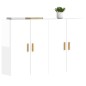 vidaXL Armadietti a Parete 2 pz Bianco Lucido in Legno Multistrato vidaXL Armadietti a Parete 2 pz Bianco Lucido in Legno Multistrato
