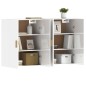 vidaXL Armadietti a Parete 2 pz Bianco Lucido in Legno Multistrato vidaXL Armadietti a Parete 2 pz Bianco Lucido in Legno Multistrato