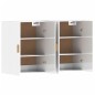 vidaXL Armadietti a Parete 2 pz Bianco Lucido in Legno Multistrato vidaXL Armadietti a Parete 2 pz Bianco Lucido in Legno Multistrato