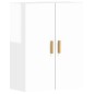 vidaXL Armadietti a Parete 2 pz Bianco Lucido in Legno Multistrato vidaXL Armadietti a Parete 2 pz Bianco Lucido in Legno Multistrato
