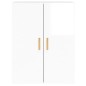 vidaXL Armadietti a Parete 2 pz Bianco Lucido in Legno Multistrato vidaXL Armadietti a Parete 2 pz Bianco Lucido in Legno Multistrato