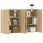 vidaXL Armadietti a Parete 2 pz Rovere Sonoma in Legno Multistrato vidaXL Armadietti a Parete 2 pz Rovere Sonoma in Legno Multistrato