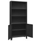 Libreria Industriale Antracite 80x32x180 cm in Acciaio Libreria Industriale Antracite 80x32x180 cm in Acciaio