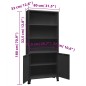 Libreria Industriale Antracite 80x32x180 cm in Acciaio Libreria Industriale Antracite 80x32x180 cm in Acciaio