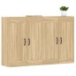 Armadietti a Parete 2 pz Rovere Sonoma in Legno Multistrato Armadietti a Parete 2 pz Rovere Sonoma in Legno Multistrato