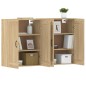 Armadietti a Parete 2 pz Rovere Sonoma in Legno Multistrato Armadietti a Parete 2 pz Rovere Sonoma in Legno Multistrato