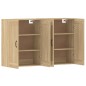 Armadietti a Parete 2 pz Rovere Sonoma in Legno Multistrato Armadietti a Parete 2 pz Rovere Sonoma in Legno Multistrato
