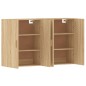 vidaXL Armadietti a Parete 2 pz Rovere Sonoma in Legno Multistrato vidaXL Armadietti a Parete 2 pz Rovere Sonoma in Legno Multistrato
