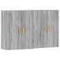 vidaXL Armadietti a Parete 2 pz Grigio Sonoma in Legno Multistrato