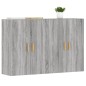 vidaXL Armadietti a Parete 2 pz Grigio Sonoma in Legno Multistrato