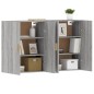 vidaXL Armadietti a Parete 2 pz Grigio Sonoma in Legno Multistrato