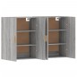 vidaXL Armadietti a Parete 2 pz Grigio Sonoma in Legno Multistrato