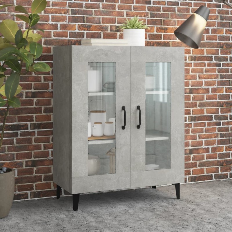 Credenza Grigio Cemento 69,5x34x90 cm in Legno Multistrato Credenza Grigio Cemento 69,5x34x90 cm in Legno Multistrato