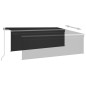 vidaXL Tenda da Sole Retrattile Manuale con LED 4x3 m Antracite vidaXL Tenda da Sole Retrattile Manuale con LED 4x3 m Antracite