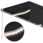 vidaXL Tenda da Sole Retrattile Manuale con LED 4x3 m Antracite vidaXL Tenda da Sole Retrattile Manuale con LED 4x3 m Antracite