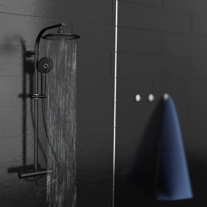 SCHÜTTE Colonna Doccia con Soffione MADURA FRESH Nero Satinato SCHÜTTE Colonna Doccia con Soffione MADURA FRESH Nero Satinato