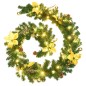 Ghirlanda Natalizia con Luci a LED 2,7 m in PVC Verde Ghirlanda Natalizia con Luci a LED 2,7 m in PVC Verde