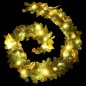 Ghirlanda Natalizia con Luci a LED 2,7 m in PVC Verde Ghirlanda Natalizia con Luci a LED 2,7 m in PVC Verde