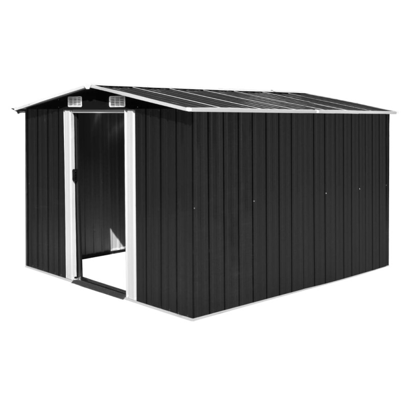 Casetta da Giardino 257x298x178 cm in Metallo Antracite Casetta da Giardino 257x298x178 cm in Metallo Antracite