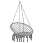 Sedia a Dondolo in Stile Amaca 80 cm Grigio Sedia a Dondolo in Stile Amaca 80 cm Grigio
