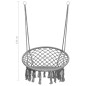 Sedia a Dondolo in Stile Amaca 80 cm Grigio Sedia a Dondolo in Stile Amaca 80 cm Grigio