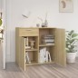 vidaXL Credenza Rovere Sonoma 80x36x75 cm in Legno Multistrato vidaXL Credenza Rovere Sonoma 80x36x75 cm in Legno Multistrato